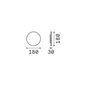 Preview: Ideal Lux PUNTO LED Wandleuchte 9W ⌀180mm Braun IP54 warmweiss 313535