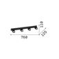 Preview: Ideal Lux RUDY GU10 Deckenleuchte 4x dimmbar Schwarz warmweiss 321523