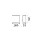 Preview: Ideal Lux ARGO LED Wandleuchte 6W Anthrazit IP65 warmweiss 321646