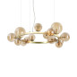 Preview: Ideal Lux PERLAGE G9 Pendelleuchte 14x ⌀850mm dimmbar Amber warmweiss 322797