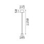 Preview: Ideal Lux PURE LED Stehleuchte 1,5W ⌀115mm dimmbar Braun IP54 warmweiss 328508