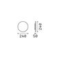 Preview: Ideal Lux PUNTO LED Wandleuchte 12W ⌀240mm Schwarz IP54 warmweiss 328546