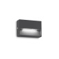 Preview: Ideal Lux DEDRA LED Wandleuchte 1,5W Anthrazit IP65 warmweiss 328645