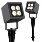 Preview: ISOLED LED Aussenstrahler Cube IP65, 4x2W CREE, anthrazit, warmweiß