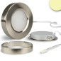 Preview: ISOLED LED Slim Ein- und Unterbauleuchte MiniAMP, silber, 3W, 12V DC, IP52, warmweiß, dimmbar