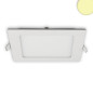 Preview: ISOLED LED Downlight, 9W, eckig, ultraflach, weiß, warmweiß, dimmbar