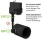 Preview: ISOLED 3-PH Schienen-Adapter für GU10-Spots, schwarz matt