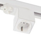 Preview: ISOLED 3-Phasen Adapter mit Schutzkontaktstecker, weiß, inkl. 6A Sicherung