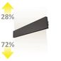 Preview: ISOLED LED Wandleuchte Linear Up+Down 600 25W, IP40, schwarz, warmweiß
