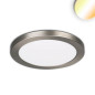Preview: ISOLED LED Aufbau/Einbauleuchte Slim Flex, 12W, nickel gebürstet, ColorSwitch 3000/3500/4000K