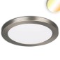 Preview: ISOLED LED Aufbau/Einbauleuchte Slim Flex, 24W, nickel gebürstet, ColorSwitch 3000/3500/4000K
