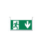 Preview: ISOLED Vertikales Schild für LED Notlicht/Fluchtwegleuchte UNI4
