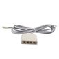 Preview: ISOLED MiniAMP 4-fach Verteiler (1 male-Stecker an 4 female-Buchsen), 30cm, 2-polig, weiß, max. 3,5A