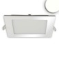 Preview: ISOLED LED Downlight, 15W, eckig, ultraflach, silber, neutralweiß, dimmbar