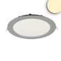 Preview: ISOLED LED Downlight, 18W, rund, ultraflach, silber, warmweiß
