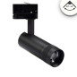 Preview: ISOLED 3-PH Schienen-Strahler fokussierbar, 8W, 20°-55°, schwarz matt, 4000K