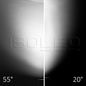 Preview: ISOLED 3-PH Schienen-Strahler fokussierbar, 8W, 20°-55°, schwarz matt, 4000K