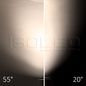 Preview: ISOLED 3-PH Schienen-Strahler fokussierbar, 24W, 20°-55°, weiß matt, 3000K