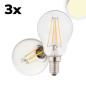 Preview: ISOLED E14 LED Illu, 4W, klar, warmweiß, 3er Pack