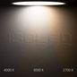 Preview: ISOLED LED Deckenleuchte PRO schwarz, 36W, rund, 500mm, ColorSwitch 2700/3000/4000K, dimmbar
