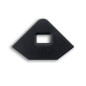 Preview: ISOLED Endkappe EC97 schwarz für Profil CORNER11n mit Kabeldurchführung, 1 STK