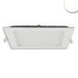 Preview: ISOLED LED Downlight, 15W, eckig, ultraflach, blendungsreduziert, weiß, neutralweiß, dimmbar CRI90