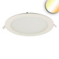 Preview: ISOLED LED Downlight, 18W, rund ultraflach weiß, 225mm, Colorswitch 3000/3500/4000K, dimmbar