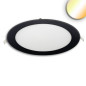 Preview: ISOLED LED Downlight, 18W, rund ultraflach schwarz, 225mm, Colorswitch 3000/3500/4000K, dimmbar