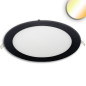 Preview: ISOLED LED Downlight, 24W, rund ultraflach schwarz, 300mm, Colorswitch 3000/3500/4000K, dimmbar
