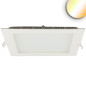 Preview: ISOLED LED Downlight, 18W, eckig ultraflach weiß, 225x225mm, Colorswitch 3000/3500/4000K, dimmbar