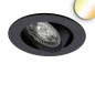 Preview: ISOLED LED Einbauleuchte Slim68 Alu schwarz, rund, 6W/6W, 24V DC, weißdynamisch 2700-5700K