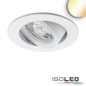 Preview: ISOLED LED Einbauleuchte Slim68 Alu weiß, rund, 6W/6W 24V DC, weißdynamisch 2700-5700K