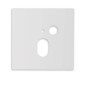 Preview: ISOLED Cover Aluminium eckig weiß, für Wandeinbauleuchte Sys-Wall68 mit PIR Sensor, Ovalausschnitt