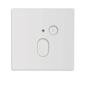 Preview: ISOLED Cover Aluminium eckig weiß, für Wandeinbauleuchte Sys-Wall68 mit PIR Sensor, Ovalausschnitt