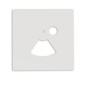 Preview: ISOLED Cover Aluminium eckig weiß, für Wandeinbauleuchte Sys-Wall68 mit PIR Sensor, 3x86x86mm
