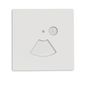 Preview: ISOLED Cover Aluminium eckig weiß, für Wandeinbauleuchte Sys-Wall68 mit PIR Sensor, 3x86x86mm