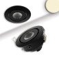 Preview: ISOLED LED Einbauleuchte MiniAMP schwarz, 3W, 12V DC, warmweiß, dimmbar, 100cm Kabel