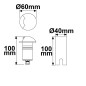 Preview: ISOLED LED Bodeneinbaustrahler, rund 1SIDE 60mm, schwarz, 12-24V, IP67, 3W, 60°, warmweiß