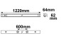 Preview: ISOLED LED Balkenleuchte 120cm, PIR-Sensor, PowerSwitch 22-29-32-37W, 150 lm/W, ColorSwitch 3000-4000-6000K