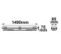 Preview: ISOLED LED Feuchtwannenleuchte 150cm mit Notlichtfunktion, IP65, PowerSwitch 35-60W, ColorSwitch 3000-4000-5000K