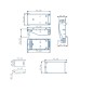 Preview: ISOLED GU10 Fassung mit Anschlussbox 2x3-polig, weiterverdrahtbar