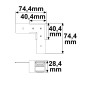 Preview: ISOLED Track48 Eckschiene 90° horizontal für Aufbauschiene flat, schwarz, nicht stromführend
