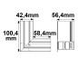 Preview: ISOLED Track48 Eckschiene 90° horizontal für Einbauschiene, schwarz, nicht stromführend