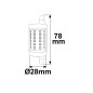 Preview: ISOLED R7s LED Stab, 8W, Länge 78mm, neutralweiß, dimmbar