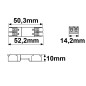 Preview: ISOLED Durchgangs-Steckverbinder 2-polig, 0,5-2,5mm², max. 250V/10A