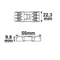 Preview: ISOLED Durchgangs-Steckverbinder 3-polig, 0,5-2,5mm², max. 250V/10A