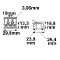Preview: ISOLED Anschlussklemme 2x3-polig, 0,5-2,5mm², max. 450V/16A