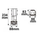 Preview: ISOLED Mastadapter DN60 mit variablem Winkel für Street Light Modul EM145