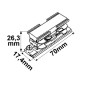 Preview: ISOLED 3-Phasen DALI Schiene Linearverbinder, stromführend, schwarz