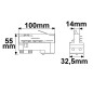 Preview: ISOLED 3-Phasen DALI Schiene Universaladapter, schwarz